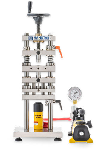 Tabletop tableting machine for laboratory use