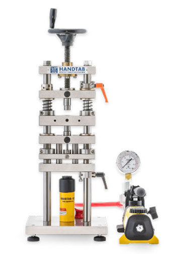 Tabletop tableting machine for laboratory use