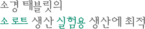 소경 태블릿의 소 로트 생산 실험용 생산에 최적